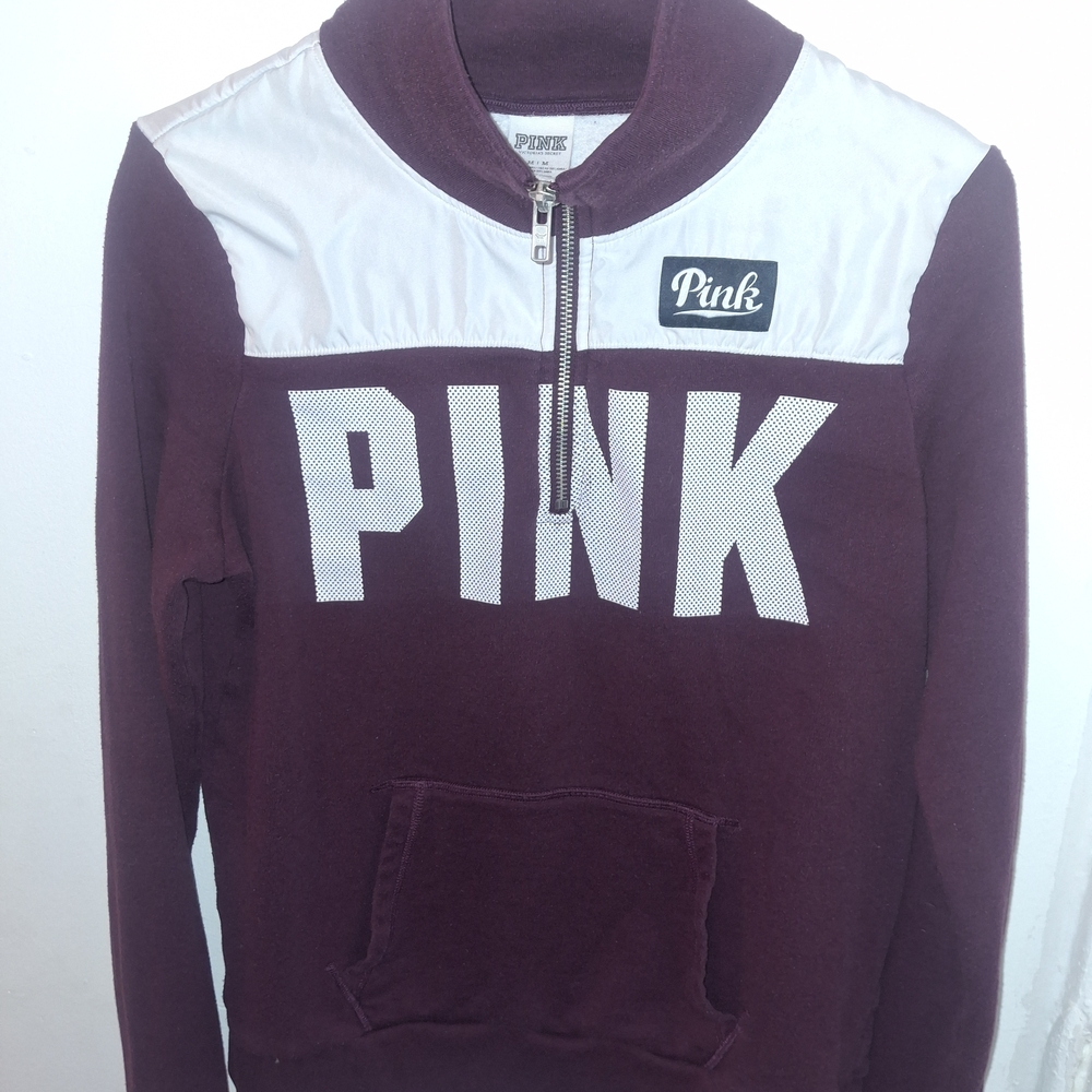 Victoria's Secret Pink Maroon Zip-Up